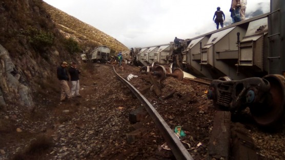 Pérdidas materiales por más de 5 millones de pesos fue el saldo del descarrilamiento de un tren que transportaba arroz y unidades automotrices, sobre el tramo ferroviario Mezquite-Acultzingo,este sábado.
