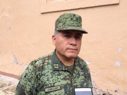 Coronel de Infantería Hugo Salvador Cuéllar Fuentes, comandante del sexto cuerpo de infanterías de fuerzas rurales.
