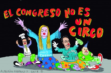 No vengan con payasadas.
