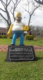 En homenaje a Humberto Vélez, orizabeño quien realizara el doblaje de voz del personaje Homero Simpson, fue develada una estatua en Orizaba, lo cual ha desatado críticas hacia las autoridades municipales. 