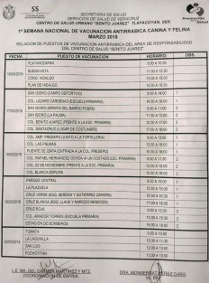 Se han calendarizado los días para llevar a cabo la vacunación antirrábica de perros y gatos.