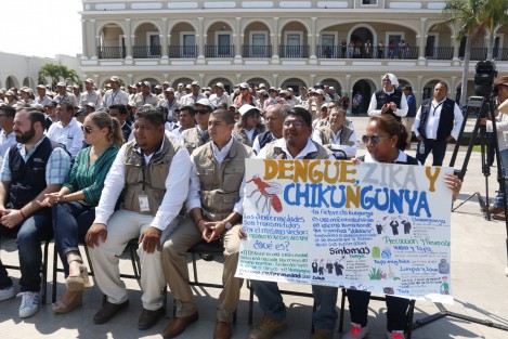 La Jurisdicción Sanitaria Número VIII y el ayuntamiento de Veracruz, se sumaron a la Primera Jornada Nacional de la Lucha Contra el Dengue, Zika y Chikungunya. 