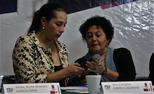 La diputada Cinthya Lobato y la titular de equidad y género en el Congreso del estado, Martha Mendoza Parissi pusieron en marcha en el auditorio del Poder Judicial el estudio Violencia política contra las mujeres en contenidos mediáticos.  Estuvieron presentes funcionarias y periodistas.

