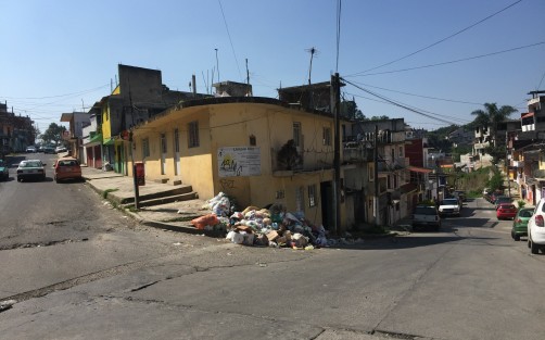 En algunos sitios de la ciudad los montones de basura se han vuelto parte del  paisaje urbano.  