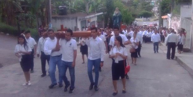 Vía Crucis en Papantla.