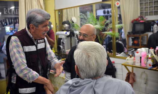 Durante el recorrido, Rafael Hernández Villalpando intercambió ideas  y planes para mejorar la ciudad. 