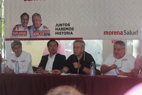 En otro de los eventos de inicio de campaña del candidato a gobernador de la coalición Juntos Haremos Historia,Cuitláhuac García, Jorge Alcocer, quien sería el secretario de Salud de llegar AMLO a la presidencia, presentó el programa de Salud que proponen para su gobierno. 