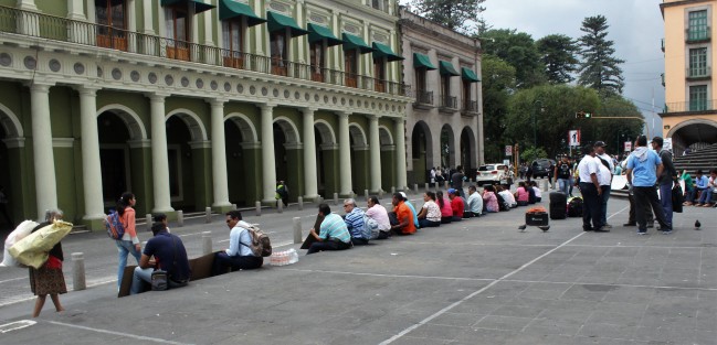 Manifestación en la Plaza Lerdo. 