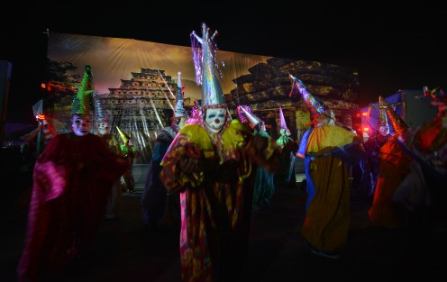 Destacó la presencia de las danzas de Teocelo con las que promocionaron aquel municipio.