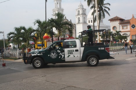 SSP refuerza vigilancia en Tlapacoyan para la disuasión de actos delictivos.
