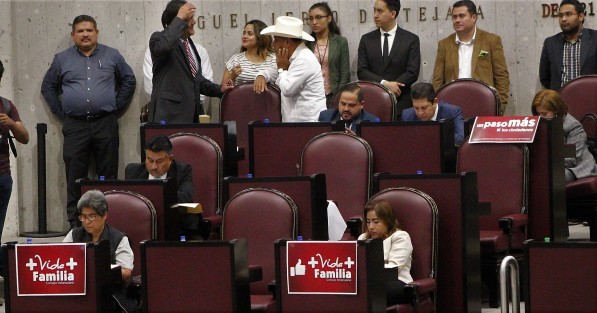 Durante la sesión del Congreso local este lunes se abordaría la iniciativa de reforma a la Constitución del Estado de Veracruz en materia de participación ciudadana, fortalecimiento de la división de poderes, familia, matrimonio y educación, presentada por la organización Más vida, Más familia, sin embargo fue retirada del orden del día.  