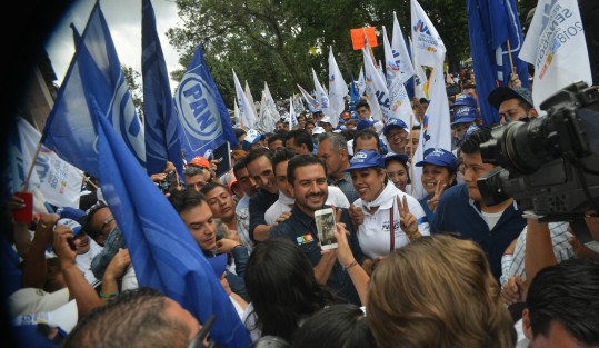 Mitin panistaen  Xalapa.