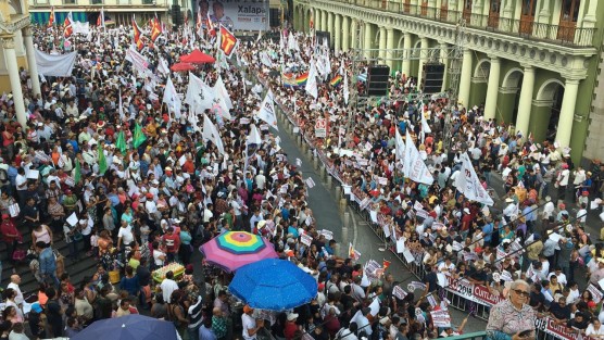 AMLO en Xalapa.