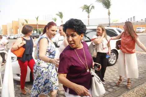 Juana Cuevas, esposa de José Antonio Meade, se reunió con mujeres empresarias de la zona conurbada Veracruz- Boca del Río. El encuentro se realizó sin acceso a medios de comunicación.