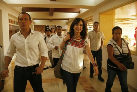 Juana Cuevas, esposa de José Antonio Meade, se reunió con mujeres empresarias de la zona conurbada Veracruz- Boca del Río. El encuentro se realizó sin acceso a medios de comunicación.