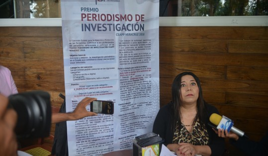  Ana Laura Pérez Mendoza, integrante  de la  Comisión Estatal de Atención y Protección a Periodistas (CEAPP), presentó la convocatoria para el Premio de Periodismo de Investigación CAEAPP Veracruz 2018.  