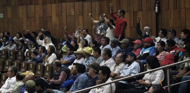 Aspecto de la sesión del Congreso del Estado 