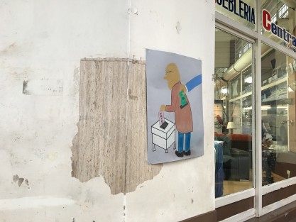 Expresión electoral popular en Xalapa, a unos metros de las oficinas del OPLE Veracruz. 