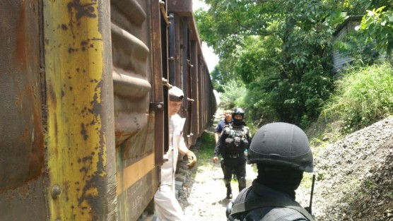 Los hechos alrededor de las 12:30 horas cuando el tren que se dirigía a la Ciudad de México cargado de chatarra en sus góndolas, fue cortado en sus frenos, obligado a detenerse, para comenzar a tirar su contenido a los costados de la vía. 