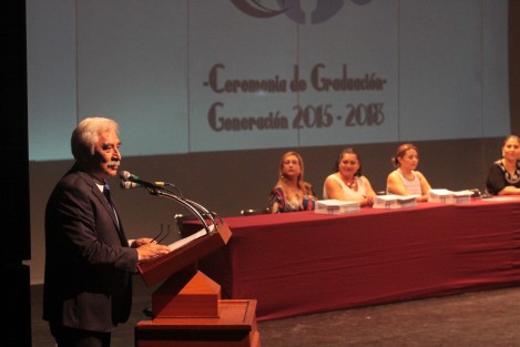 El director de la Escuela Secundaria General No. 5, Manuel R. Gutiérrez, José Luis Barrientos, deseó éxito a los egresados de esta escuela, que entre sus logros cuenta con el primer lugar a nivel estatal en la PLANEA,y prestigio internacional por su marching band Delfines. 