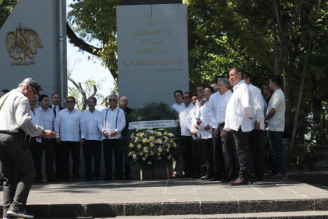 En el parque que lleva su nombre fue recordado el Aniversario Luctuoso del Benemérito de las Américas, Benito Juárez García.  