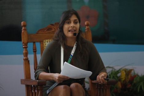 Yeliz Osman, Coordinadora del Programa Ciudades Seguras de ONU Mujeres, impartió la conferencia temática: La Seguridad en las Mujeres en las Ciudades y Espacios Locales. 