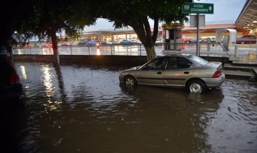 Un fuerte aguacero azotó la ciudad de Xalapa esta tarde noche inundando los sitios ya acostumbrados  como Plaza Museo, la calle 2 poniente y algunas otras que llevan décadas sufriendo de lo mismo sin que nadie encuentre la solución a este problema.