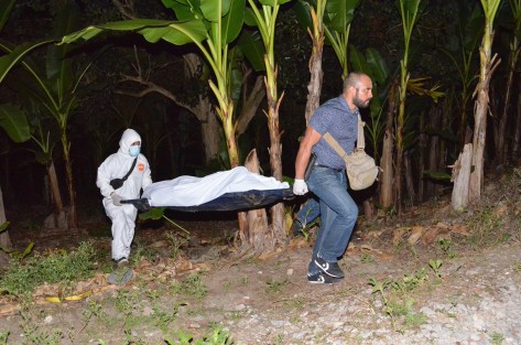  La tarde noche del sábado se dio un macabro hallazgo en una parcela que se ubica un costado del camino que conduce hacia Río Sordo, en el municipio de Tlapacoyan, con la localización de un cadáver en estado de descomposición. 
