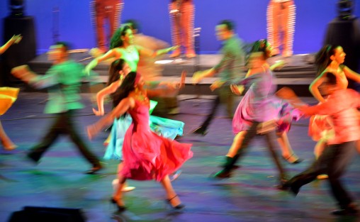 En la sala grande del Teatro del Estado  se realizó el concierto <em>El Mariachi Universitario celebra a los grandes, Luis Miguel y Juan Gabriel</em> interpretado por el Mariachi UV en compañía de la maestra Mónica Fogelquist, el ballet Folklórico de la UV y el Coro de la Universidad.  