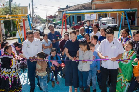 Así mismo llevaron a cabo la inauguración de juegos inclusivos para niñas y niños con discapacidad y adultos mayores.