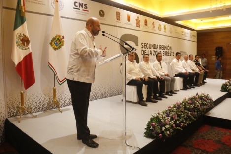 Con la presencia de Renato Sales Heredia, dio inicio la Segunda Reunión de la Zona Sureste Conferencia Nacional de Secretarios de Seguridad Pública.