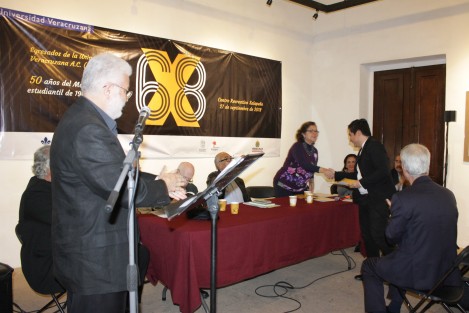 También se llevó a cabo la premiación del concurso de ensayo sobre el movimiento estudiantil de 1968 en México. 
