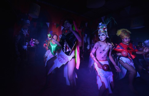 Presentaron La danza del Dios Tigre <em>El Ocelote de piedra</em> entre otros bailables demostrando el talento de Teocelo.