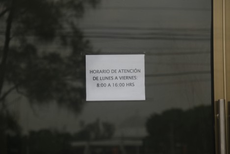 Las oficinas están en un local de la plaza comercial San Ángel, pero las puertas se mantienen cerradas y no hay personal laborando.