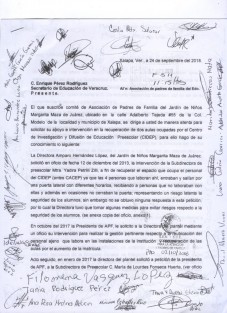 Desde hace varios años padres de familia del Jardín de Niños Margarita Maza de Juárez, ubicado en la Col. Modelo de Xalapa, Ver, buscan la devolución de dos aulas ocupadas como oficinas del Centro de Investigación y Difusión de Educación Preescolar, lo que además de quitarles espacio, expone a los niños al acceso a las instalaciones a personas ajenas al plantel. El más reciente oficio dirigido a la SEV espera aún respuesta.  