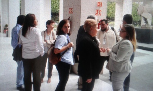 Previo a la sesión de la diputación permanente, se vieron varios exfuncionarios en el Palacio Legislativo.