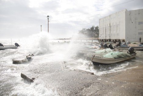Afectaciones por las de viento con rachas de hasta 130 k/h, se registran en la conurbación Veracruz -Boca del Río. Derribo de luminarias y árboles, entre otras. 