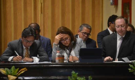 Yolanda Baizabal, secretaria de Infraestructura y Obras Públicas, compareció ante los legisladores integrantes de la comisión de Comunicaciones, esto como parte de la glosa del segundo informe de gobierno.