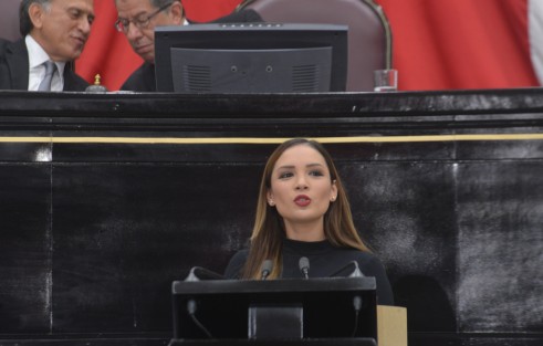 Por parte de la bancada del PAN, la encargada de aplaudir públicamente a Miguel Ángel Yunes fue la diputada María Graciela Hernández Íñiguez, quien en la emoción del discurso incluso le atribuyó al ejecutivo estatal la detención de Javier Duarte,  siendo del conocimiento de todos acción de la PGR. 