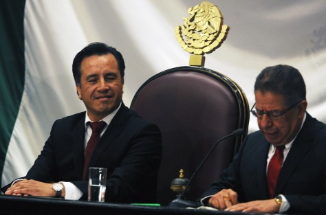 Cuitláhuac García, ya como titular del Poder Ejecutivo del Estado de Veracruz.