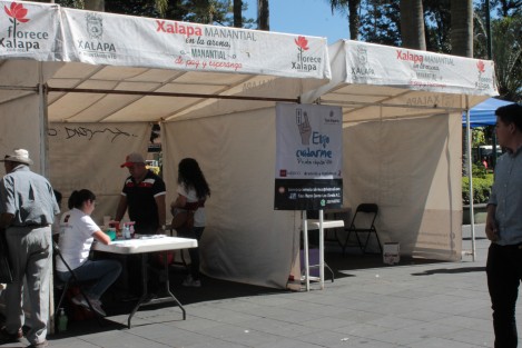 Este 1 de diciembre se conmemora el Día Internacional de la Lucha contra el SIDA, por lo que en el parque Juárez de Xalapa se ofrecen pláticas informativas y se realizan pruebas rápidas. 