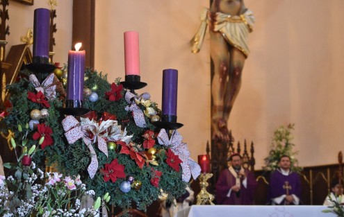 Domingo de adviento en la catedral de Xalapa. 
