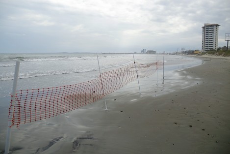 El frente frío número 14 dejó perdidas económicas a palaperos de Boca del Río. No hay afluencia de visitantes a pesar de que las playas no fueron cerradas.