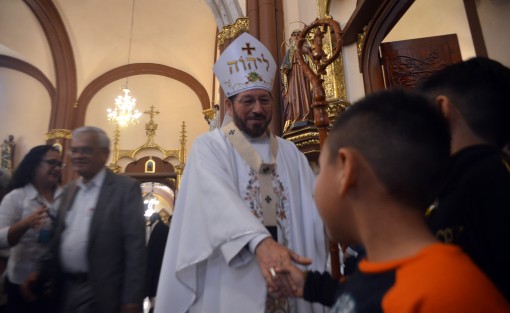 Arzobispo Hipólito Reyes Larios en la que fue su última misa dominical del 2018 en la Catedral.