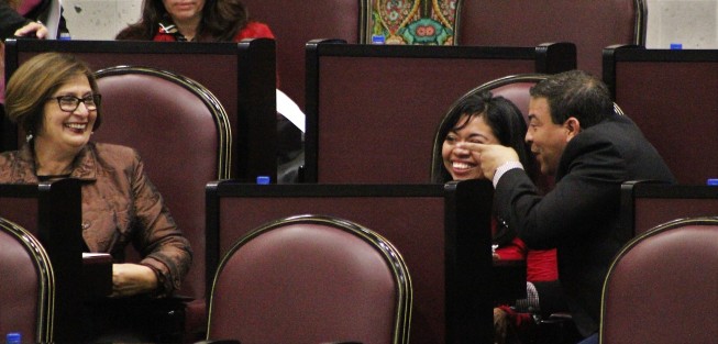 Aspectos de la Décima Primera Sesión de la LXV Legislatura de Veracruz. 
