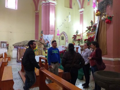 La titular de PC, Guadalupe Osorno Maldonado en compañía de los especialistas en materia sísmica y patrimonio histórico, supervisó la estructura de la Capilla de la Luz, para determinar si las afectaciones son consecuencia del sismo del pasado 5 de enero. También se da seguimiento a posibles afectaciones en planteles educativos de la zona.
