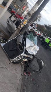 Un aparatoso choque se registró la mañana de este domingo en calles de la colonia Centro de la ciudad de Veracruz, y el cual dejó al menos seis personas lesionadas.