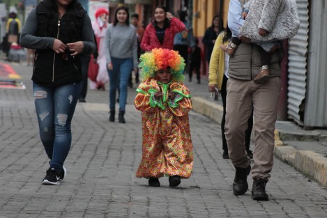  La danza de Payasos es tradicional en Teocelo, Ver., pero además es una costumbre de la población en general disfrazarse así y acompañar la procesión. Incluso llevar a los niños así vestidos para inculcarles la tradición
