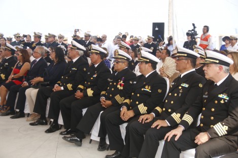 El director general de puertos y Marina Mercante, Héctor López Gutiérrez, asistió a la inauguración de la Plaza de la Marina Mercante. De igual forma, el funcionario federal develó una placa conmemorativa por los cien Años de la Escuela Náutica Mercante <em>Fernando Siliceo y Torres</em>.