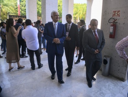 El fiscal Jorge Winckler Ortiz no acudió a la sesión, sólo se vio la presencia de los abogados. 